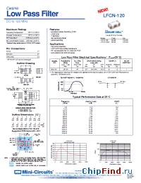 Datasheet LFCN-120 manufacturer Mini-Circuits